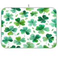 thumbnail image 1 of Dish Drying Mat Kitchen Pad Large Counter Absorbent Dish Mats Drainer Shamrocks and Clovers Pattern, 1 of 8