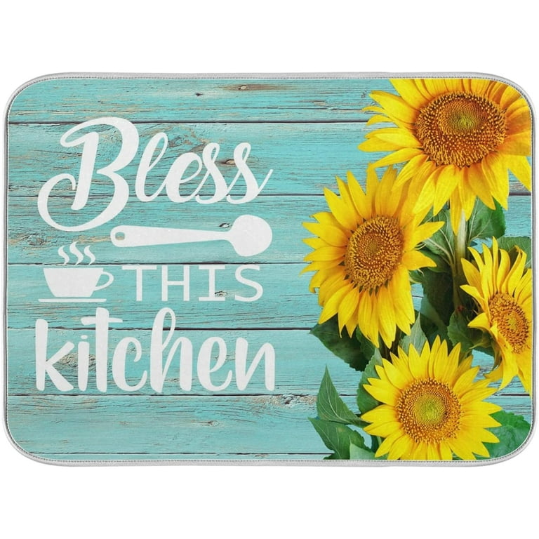 Sunflower dish drying mat hotsell