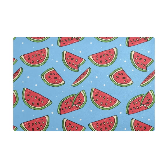 Dish Drying Mat Microfiber Kitchen Dish Pad Counter Absorbent Drainer Rack 12"x18" Cartoon Watermelon Slice