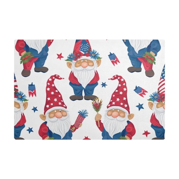 Dish Drying Mat Microfiber Kitchen Dish Pad Counter Absorbent Drainer Rack 12"x18" Christmas Dwarf and Star