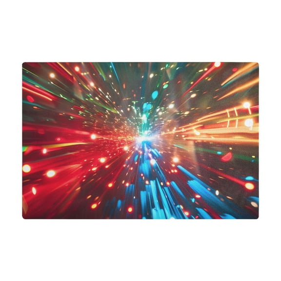Dish Drying Mat Microfiber Kitchen Dish Pad Counter Absorbent Drainer Rack 12"x18" Colorful Light Beams
