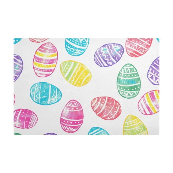 Dish Drying Mat Microfiber Kitchen Dish Pad Counter Absorbent Drainer Rack 12"x18" Cute Easter Eggs
