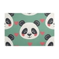 thumbnail image 1 of Dish Drying Mat Microfiber Kitchen Dish Pad Counter Absorbent Drainer Rack 12"x18" Cute Panda Face with Heart, 1 of 6