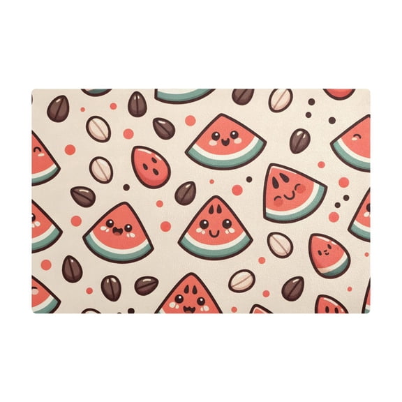 Dish Drying Mat Microfiber Kitchen Dish Pad Counter Absorbent Drainer Rack 12"x18" Cute Watermelon Seeds
