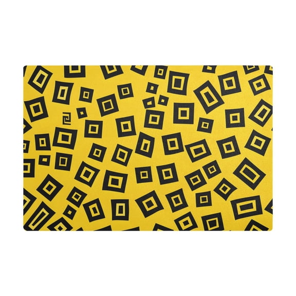 Dish Drying Mat Microfiber Kitchen Dish Pad Counter Absorbent Drainer Rack 12"x18" Fall Squares