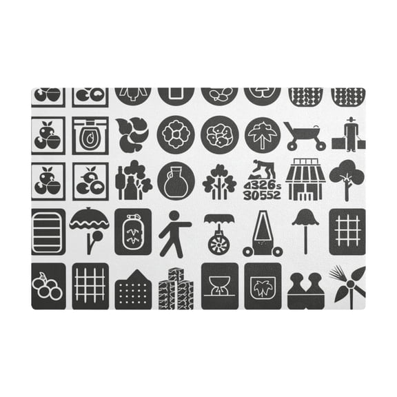 Dish Drying Mat Microfiber Kitchen Dish Pad Counter Absorbent Drainer Rack 12"x18" Farm Icon