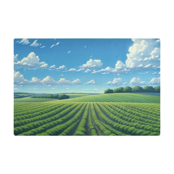 Dish Drying Mat Microfiber Kitchen Dish Pad Counter Absorbent Drainer Rack 12"x18" Field under Sky