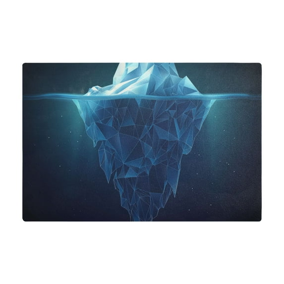 Dish Drying Mat Microfiber Kitchen Dish Pad Counter Absorbent Drainer Rack 12"x18" Iceberg Floating Sea