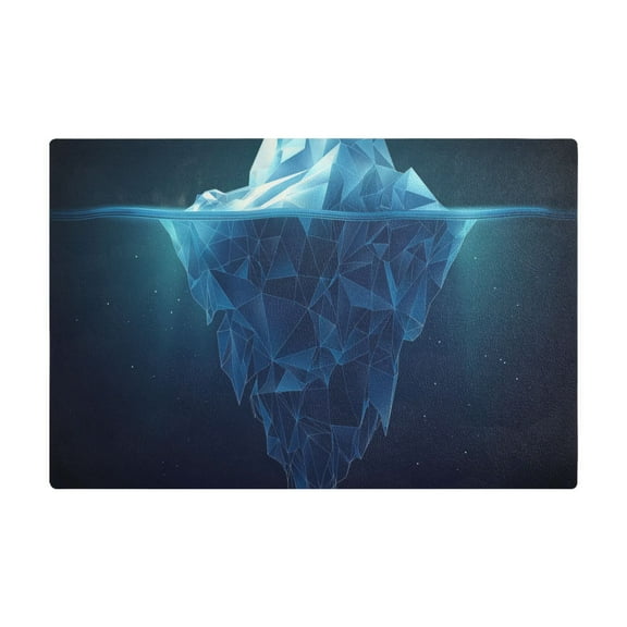 Dish Drying Mat Microfiber Kitchen Dish Pad Counter Absorbent Drainer Rack 12"x18" Iceberg Floating Sea