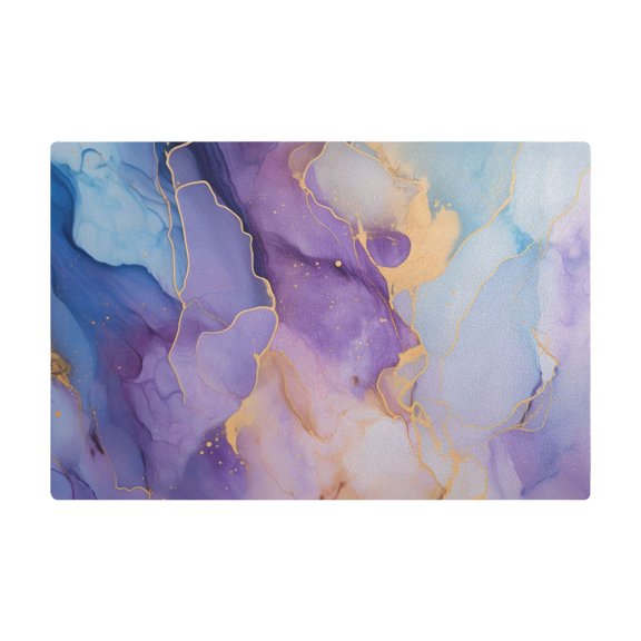 Dish Drying Mat Microfiber Kitchen Dish Pad Counter Absorbent Drainer Rack 12"x18" Lilac Blue Marble