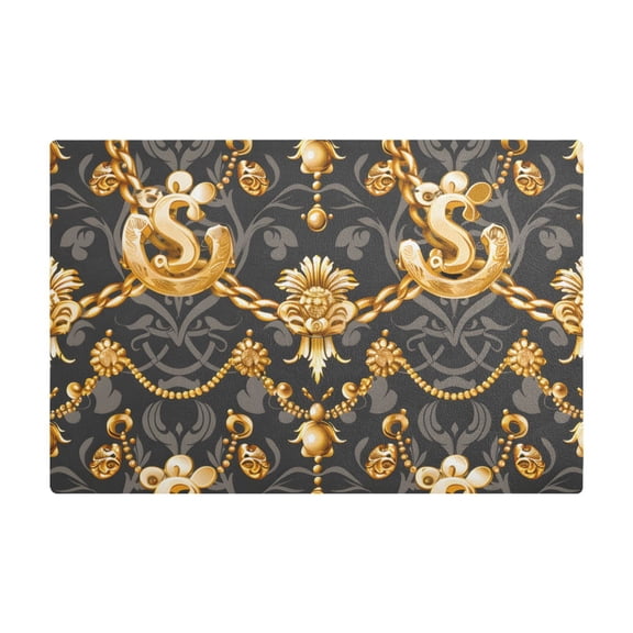 Dish Drying Mat Microfiber Kitchen Dish Pad Counter Absorbent Drainer Rack 12"x18" Luxury Dollar Chain