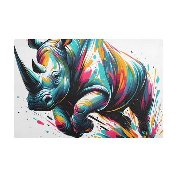 Dish Drying Mat Microfiber Kitchen Dish Pad Counter Absorbent Drainer Rack 12"x18" Multi Colored Rhino