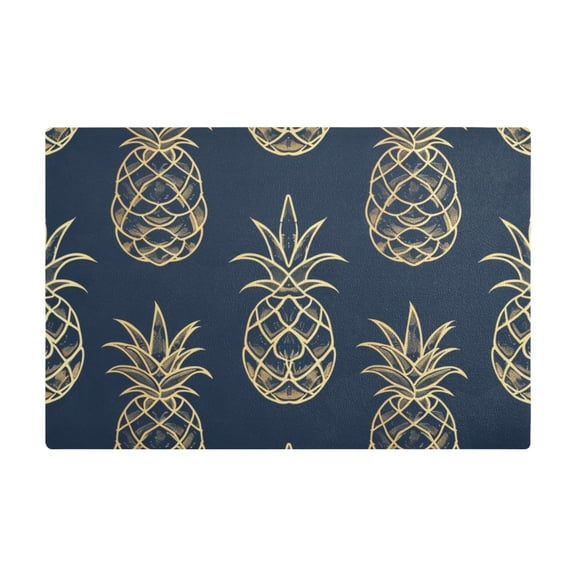 Dish Drying Mat Microfiber Kitchen Dish Pad Counter Absorbent Drainer Rack 12"x18" Pineapples Outline