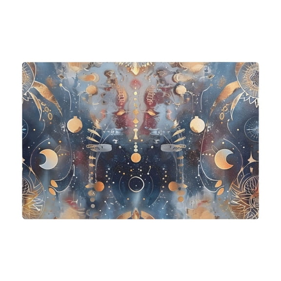 Dish Drying Mat Microfiber Kitchen Dish Pad Counter Absorbent Drainer Rack 12"x18" Planetary Celestial Sky