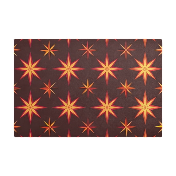 Dish Drying Mat Microfiber Kitchen Dish Pad Counter Absorbent Drainer Rack 12"x18" Red Stars