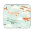thumbnail image 1 of Dish Drying Mat Microfiber Kitchen Pad Large Counter Absorbent Dish Mats Drainer Rack 16"x18" Cute Airplanes, 1 of 7