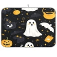 thumbnail image 1 of Dish Drying Mat Microfiber Kitchen Pad Large Counter Absorbent Dish Mats Drainer Rack 16"x18" Cute Halloween Icons, 1 of 8