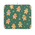thumbnail image 1 of Dish Drying Mat Microfiber Kitchen Pad Large Counter Absorbent Dish Mats Drainer Rack 16"x18" Gingerbread Christmas Theme Pattern, 1 of 7