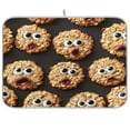 thumbnail image 1 of Dish Drying Mat Microfiber Kitchen Pad Large Counter Absorbent Dish Mats Drainer Rack 16"x18" Oatmeal Cookies, 1 of 8
