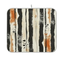 Dish Drying Mat Microfiber Kitchen Pad Large Counter Absorbent Dish Mats Drainer Rack 16"x18" Vertical Stripes