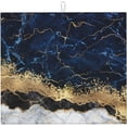 thumbnail image 1 of Dish Drying Mat Navy Blue Marble Gold Abstract for Kitchen Counter Absorbent 16x18 Inch Microfiber Dishes Plate Glass Dry Draining Pad Reversible Washable, 1 of 7