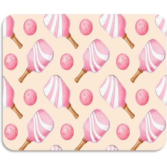 Dish Drying Mat, Pink Seamless Pattern with Pickleball Racquets and Balls 18x16inch Absorbent Coffee Mat,Non-slip Rubber Backed,Easy Clean,Hide Stain Kitchen Pad for Coffee Bar,Sink,Kitch
