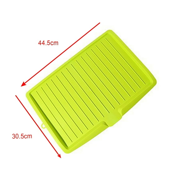 Dish Drying Mat,Plastic Dish Drainer Board,Drying Rack Tray,Draining Plate Strainer Mat with Side Drop,17.6x12.2 Slope Diversion Drainboard for Dish Rack Kitchen Counter