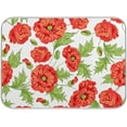 thumbnail image 1 of Dish Drying Mat Poppy Flowers Kitchen Dish Pads Super Absorbent Microfiber Dish Drying Rack Pads Safe Heat-resistant Kitchen Counter Mat,16x18 Inch, 1 of 7
