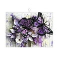 thumbnail image 1 of Dish Drying Mat, Purple Butterfly Absorbent Microfiber Kitchen Mat, Heat Resistant Drying Mat Kitchen Counter for Dishes, Utensils, Pots, Pans, Drainer Mats 18x24in, 1 of 7