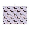 thumbnail image 1 of Dish Drying Mat, Purple Dachshund Dog Puppy Candy Absorbent Microfiber Kitchen Mat, Heat Resistant Drying Mat Kitchen Counter for Dishes, Utensils, Pots, Pans, Drainer Mats 18x24in, 1 of 7
