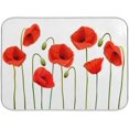thumbnail image 1 of Dish Drying Mat Red Poppy Flower Kitchen Dish Pads Super Absorbent Microfiber Dish Drying Rack Pads Safe Heat-resistant Kitchen Counter Mat,16x18 Inch, 1 of 7