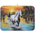 thumbnail image 1 of Dish Drying Mat River Horses Absorbent Microfiber Kitchen Dish Mat Super Absorbent Dish Drainer Mat for Kitchen Counter 16" x 18", 1 of 7