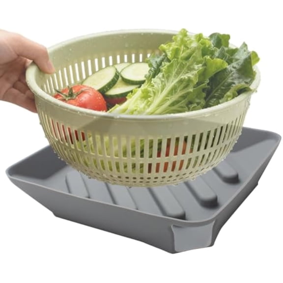 Dish Drying Mat, Silicone Sponge Rack with Non Slip Exterior and Drain Spout, Multipurpose Drying Pad with Flexible Design for Counter Bathroom Sink Utility Room Apartment Shower Area(Gray)