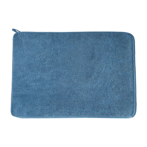 Dish Drying Mat,Small Microfiber Dish Drying Mat, Absorbent Dish Drainer Mats for Kitchen Counter,15.74 x 11.8 Inch Microfiber Dishes Drying Pad Countertops Sinks Draining Racks(Blue2)