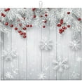thumbnail image 1 of Dish Drying Mat Snowflake Winter White Berry Absorbent Microfiber Non Slip Quick Dry Heat Resistant Holiday Decorative Kitchen Counter Mat for Plates Cups Glasses 16x18 Inch, 1 of 8