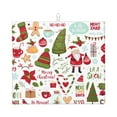 thumbnail image 1 of Dish Drying Mat, Snowflakes Santa Claus Christmas Tree Highly Absorbent Drying Matt Kitchen Counter, Dish Mat Drying Pad Dishes Drainer Mats for Kitchen Counter or Sink, 16 x 18 inch, 1 of 6