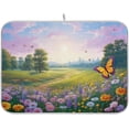 thumbnail image 1 of Dish Drying Mat Spring Landscape Flowers Absorbent Dry Mats for Dishes Draining Pad for Kitchen Countertop 18" x 24", 1 of 7