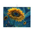 thumbnail image 1 of Dish Drying Mat, Sunflower Castle Starry Sky Absorbent Microfiber Kitchen Mat, Heat Resistant Drying Mat Kitchen Counter for Dishes, Utensils, Pots, Pans, Drainer Mats 18x24in, 1 of 7