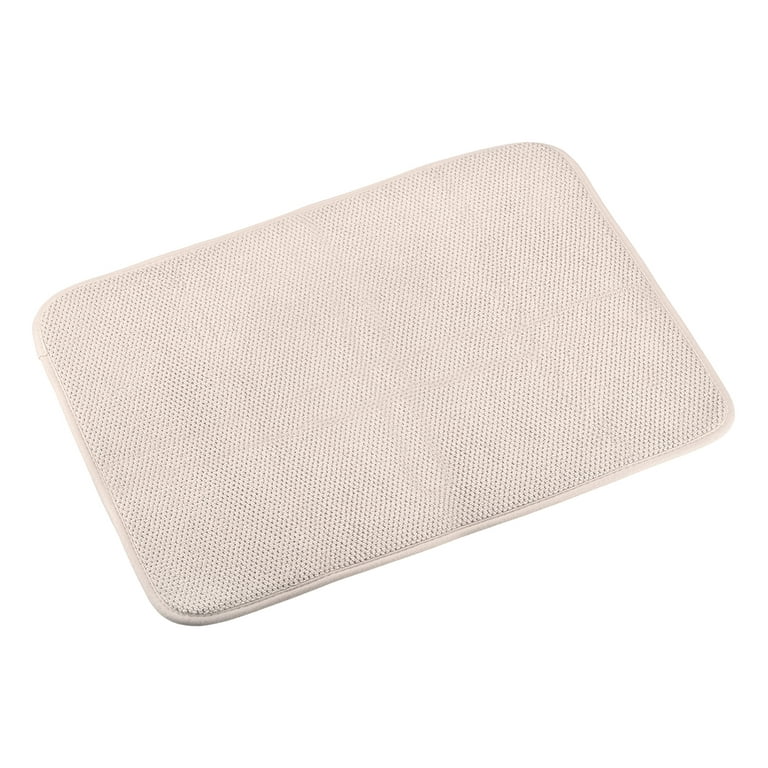 Dish Drying Mat, Ultra Absorbent Microfiber Dishes Drainer Mats for Kitchen  Counter,Beige
