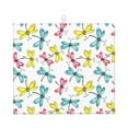 thumbnail image 1 of Dish Drying Mat, Yellow Blue Pink Dragonfly Highly Absorbent Drying Matt Kitchen Counter, Dish Mat Drying Pad Dishes Drainer Mats for Kitchen Counter or Sink, 16 x 18 inch, 1 of 6