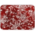 thumbnail image 1 of Dish Drying Mat for Kitchen Christmas Background With Snowflakes Red Absorbent Heat Resistant Dishes Drainer Pad 16 x 18 Inch, 1 of 7