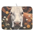 thumbnail image 1 of Dish Drying Mat for Kitchen Counter 16x18/18x24 Brown Cow Absorbent Coffee Bar Mat Dish Drainer Rack Mat for Kitchen Counter, 1 of 7