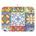 thumbnail image 1 of Dish Drying Mat for Kitchen Counter 16x18/18x24 Mexican Talavera Absorbent Coffee Bar Mat Dish Drainer Rack Mat for Kitchen Counter, 1 of 7