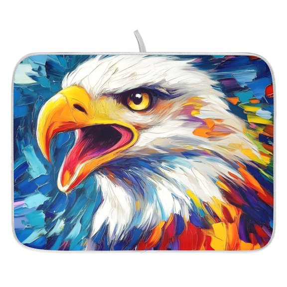 Dish Drying Mat for Kitchen Counter 16x18 Eagle Absorbent Coffee Bar Mat Dish Drainer Rack Mat for Kitchen Counter