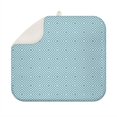 thumbnail image 1 of Dish Drying Mat for Kitchen Counter Blue Geometry Absorbent Reversible Microfiber Kitchen Countertop Protector Dishes Pad Small 16x18 Inch, 1 of 7
