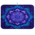 thumbnail image 1 of Dish Drying Mat for Kitchen Counter | Reversible, Super Absorbent & Hanging | 16x18 / 18x24 Inch (S/M)，A Purple and Blue Patterned, 1 of 8