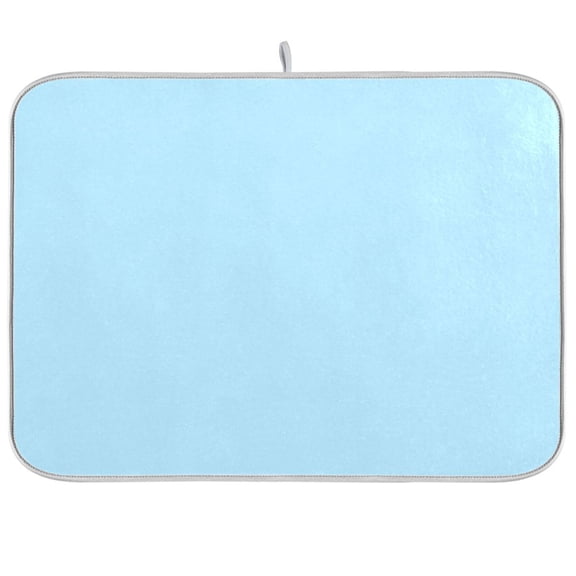 Dish Drying Mat for Kitchen Counter | Reversible, Super Absorbent & Hanging | 16x18 / 18x24 Inch (S/M),Blue