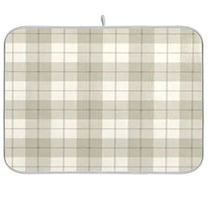 Dish Drying Mat for Kitchen Counter | Reversible, Super Absorbent & Hanging | 16x18 / 18x24 Inch (S/M)，Grid
