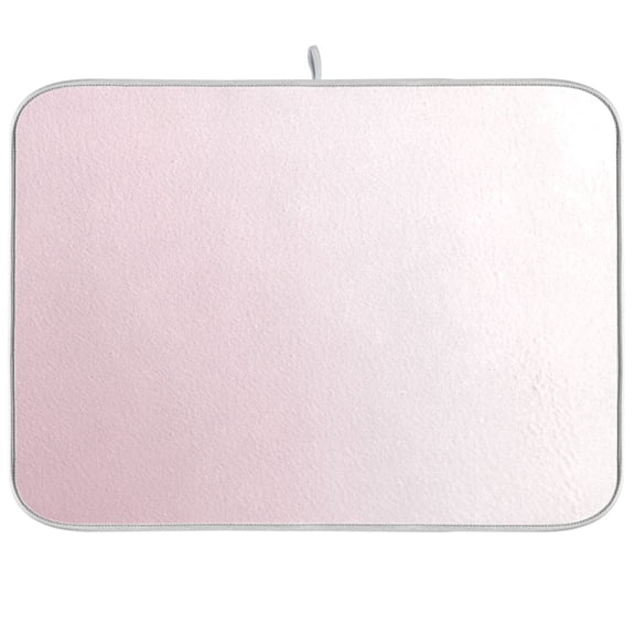 Dish Drying Mat for Kitchen Counter | Reversible, Super Absorbent & Hanging | 16x18 / 18x24 Inch (S/M),Light Pink
