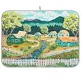 thumbnail image 1 of Dish Drying Mat for Kitchen Counter | Reversible, Super Absorbent & Hanging | 16x18 / 18x24 Inch (S/M)，Peaceful Life, 1 of 8